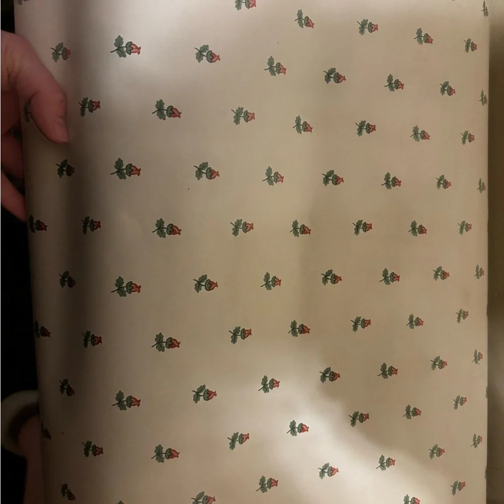 Laura Ashley White and Red Floral Gift Wrap